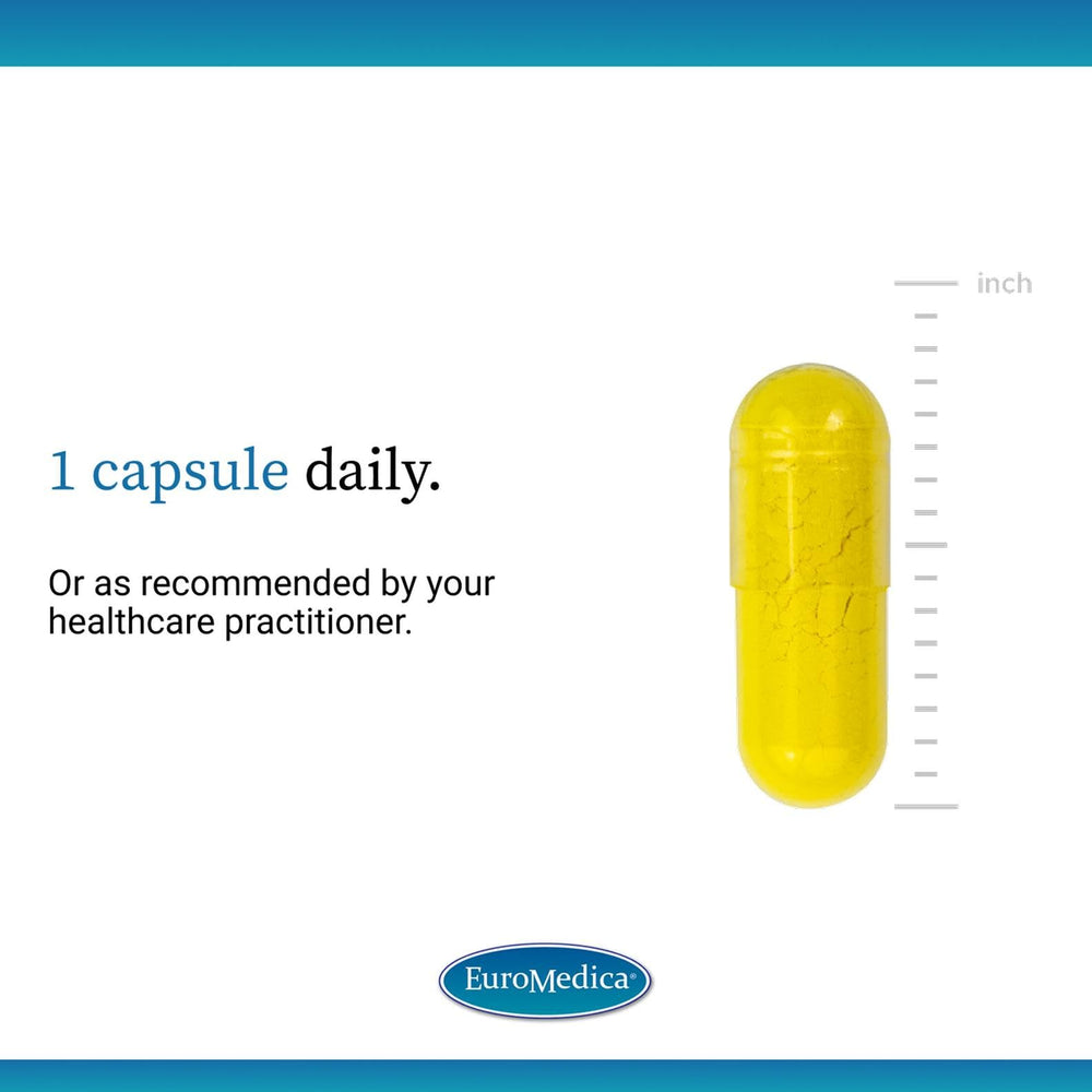 EuroMedica Vegan Capsules bottle emphasizing allergen-friendly formula
