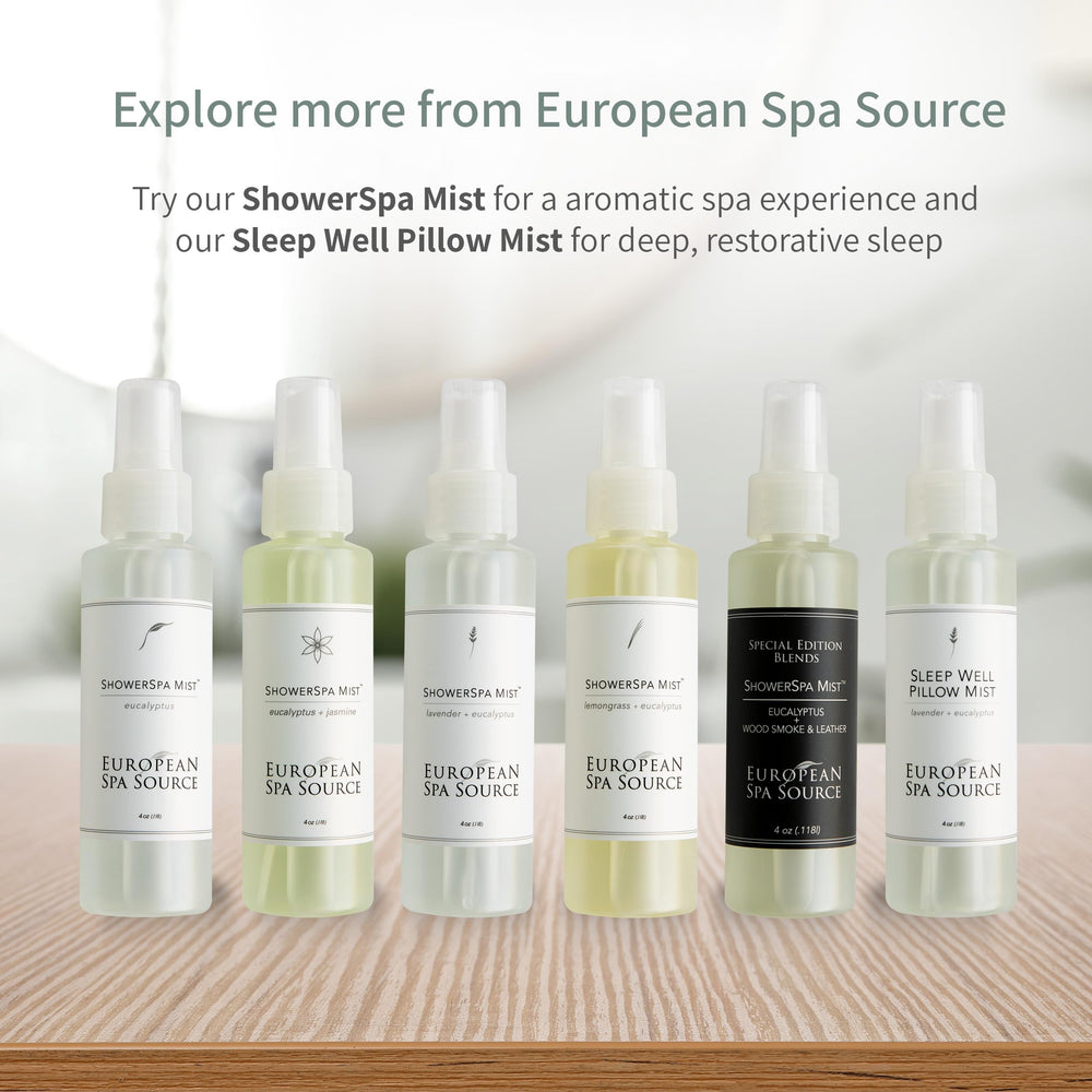 European Spa Source French Lavender candle highlights soy wax and clean-burning qualities.