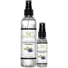 EuroSpa Aromatics eucalyptus shower mist 8oz bottle front for a refreshing aroma