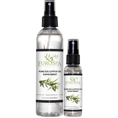 EuroSpa Aromatics 8oz ShowerMist bottle releasing a refreshing spa aroma
