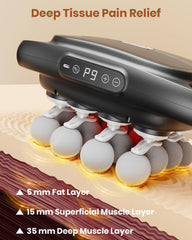 EURPMASK 16-head massage gun legs treatment for muscle warmth.