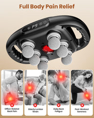 EURPMASK massage gun relieves neck tension with quiet operation and adjustable intensity.