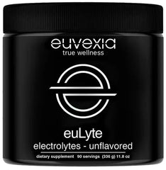 Euvexia euLyte bottle and powder for instant hydration on the go