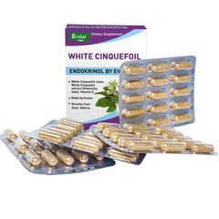 Evalar Endokrinol ingredients list with White Cinquefoil roots and Vitamin E.