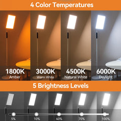 EVATEALE brightness levels display with convenient dimming options for task lighting