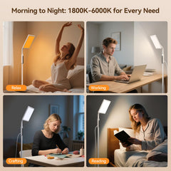 EVATEALE color temperature options from amber to daylight for versatile mood and focus