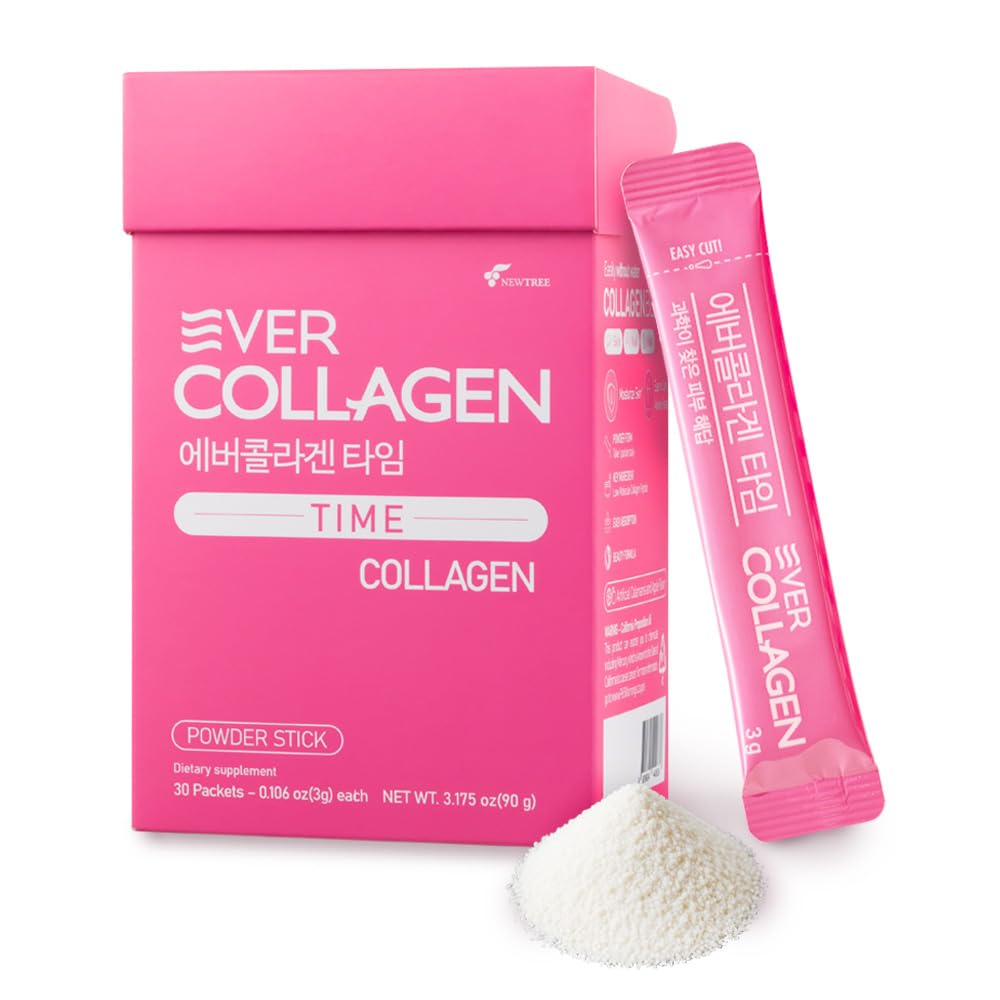 Ever Collagen Time NEWTREE apple flavor packets ready for daily beauty rituals