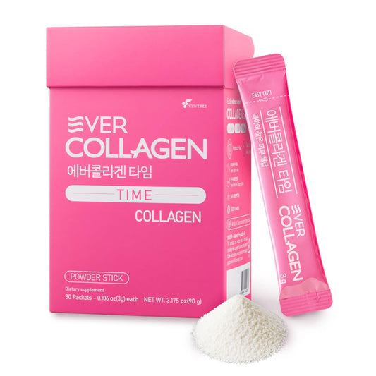 Ever Collagen Time NEWTREE apple flavor packets ready for daily beauty rituals