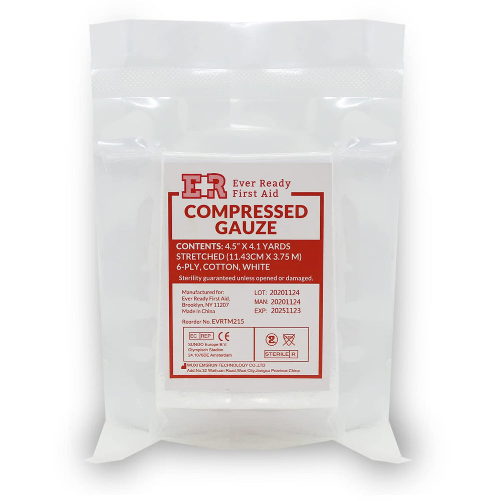 Ever Ready First Aid gauze portable kit essential for cars, homes, and outdoors