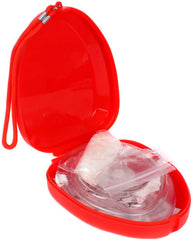 Ever Ready First Aid CPR Rescue Mask hard-shell case with wrist strap for portable protection.