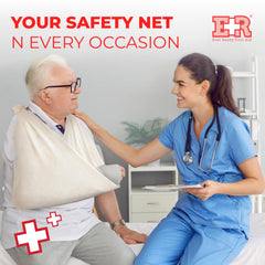 Ever Ready First Aid 40x40x56 bandage suitable as head wrap or fracture support.