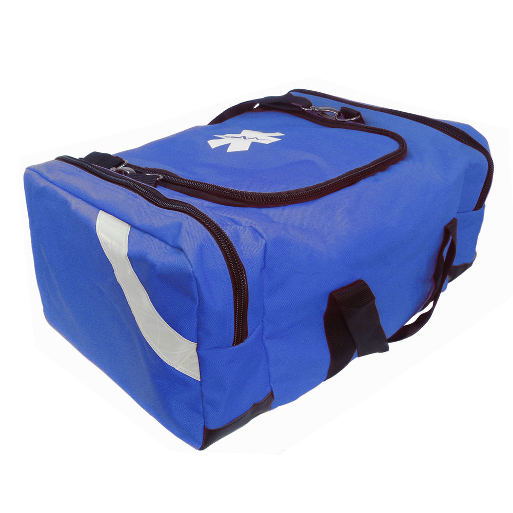 Ever Ready First Aid large EMT bag navy front pocket for fast access to tools.
