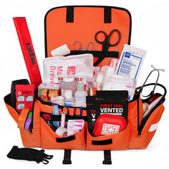 Ever Ready First Aid trauma bag exterior orange for quick emergency identification.