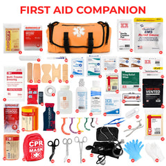 EMT shears and tools enable swift patient assessment and care.