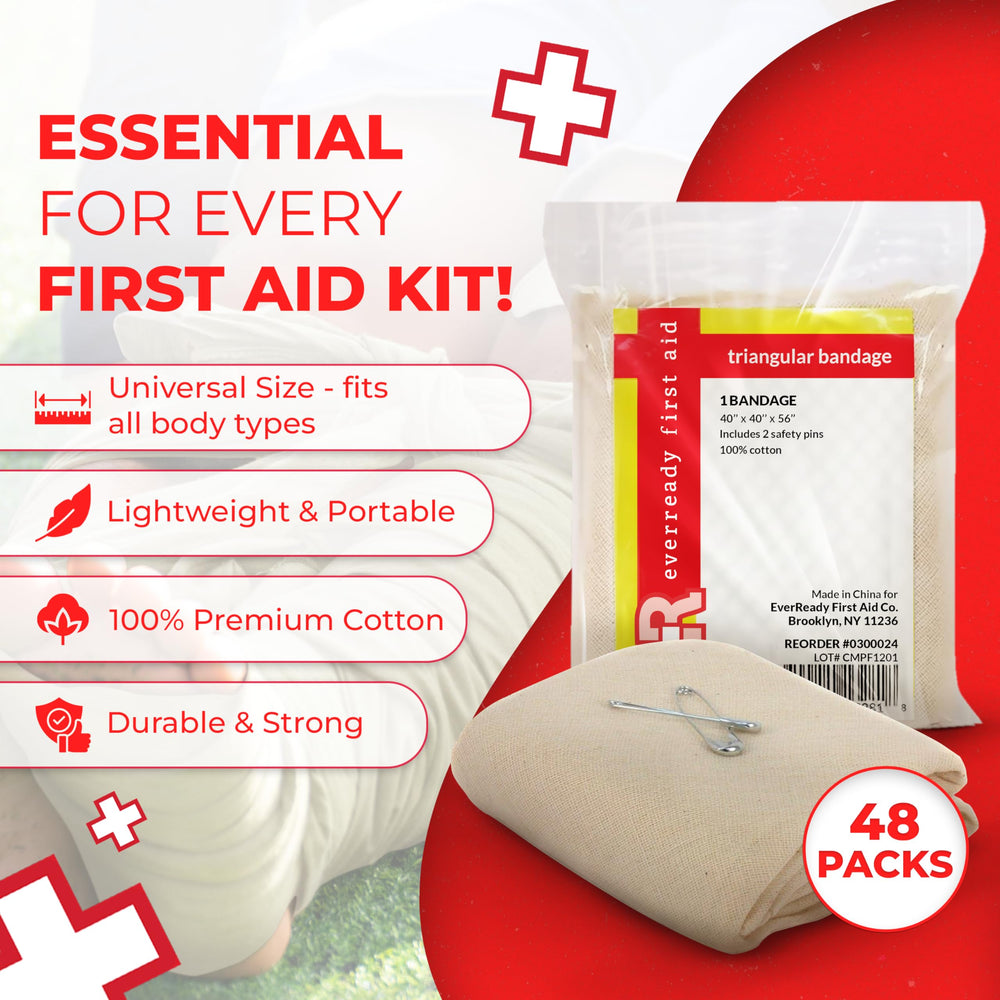 Ever Ready First Aid 48-pack bandages, individually wrapped for hygiene and quick use.