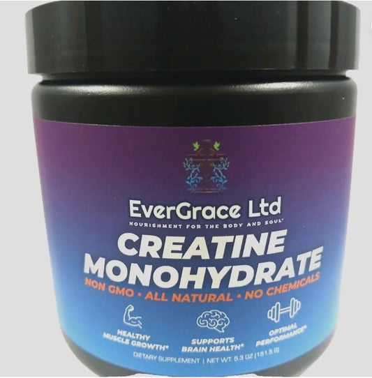 EverGrace Creatine bottle pouring into a shaker for post-workout hydration support