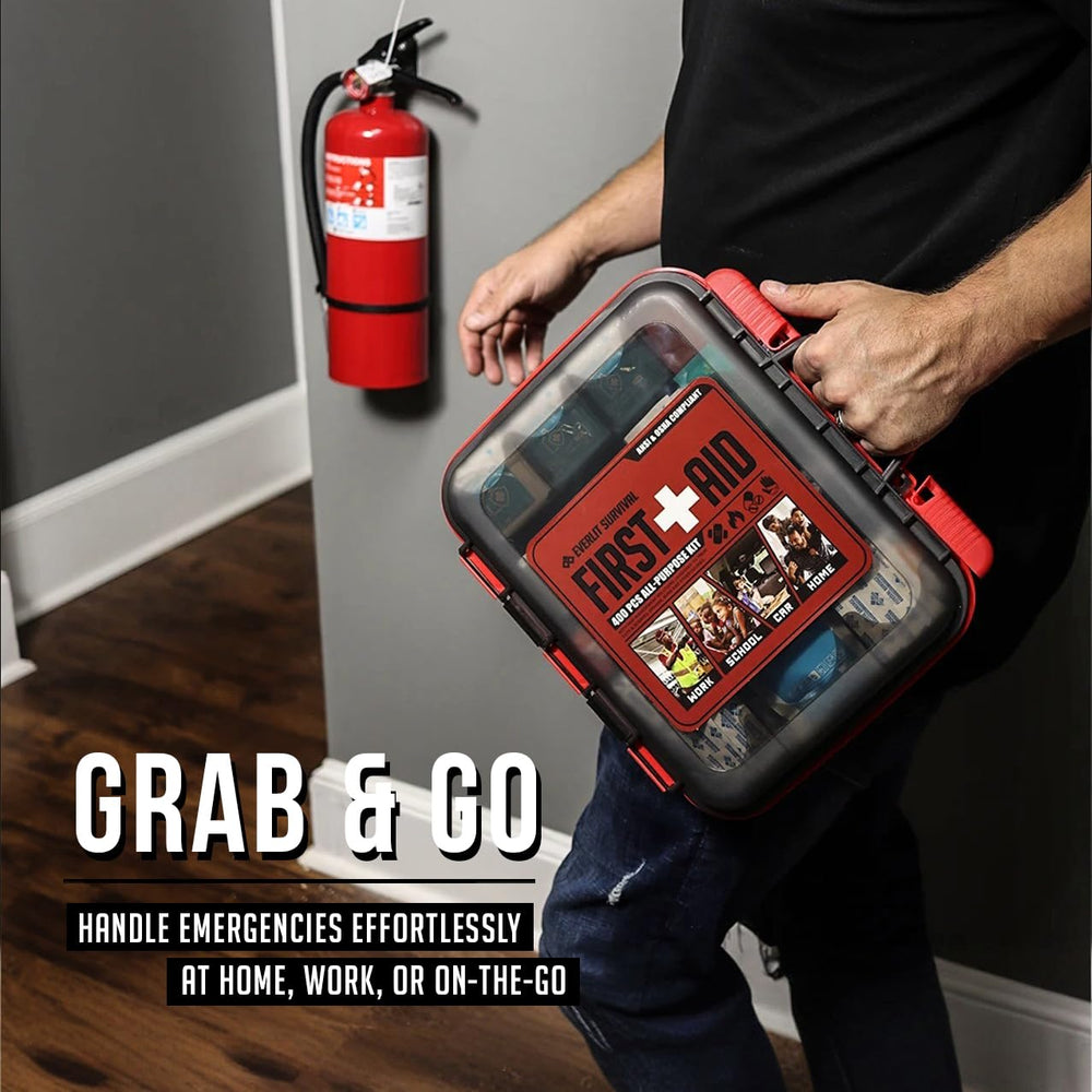 EVERLIT First Aid Kit Type III Class A with labeled compartments