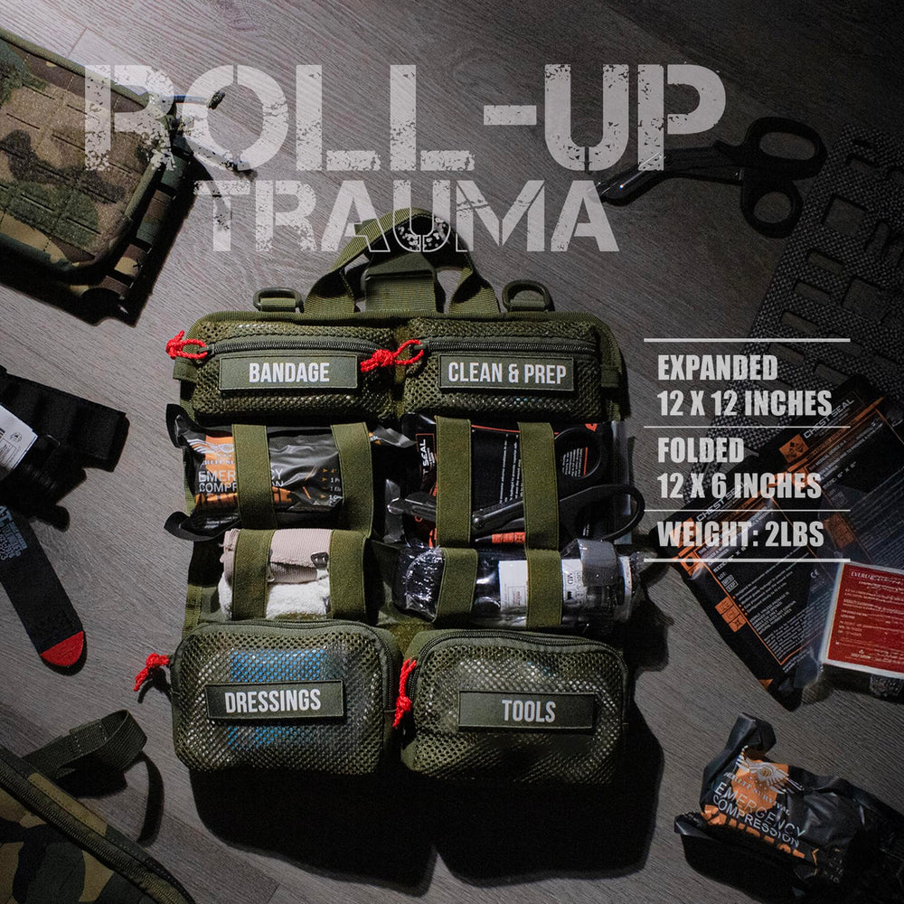 EVERLIT Roll Up Trauma Kit Z-fold gauze for quick dressings