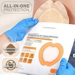 Everlit Sacrum Foam Dressing uses breathable film for skin comfort.