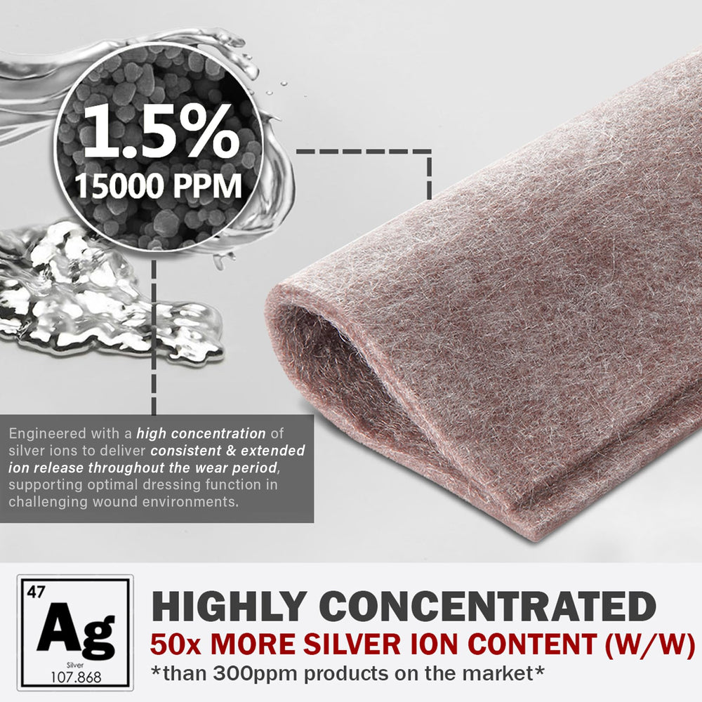 EverLIT AG silver content close-up showing high-potency antimicrobial potential