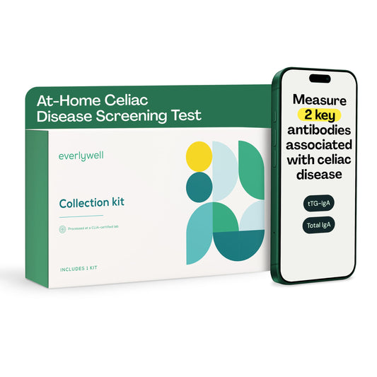 Everlywell celiac screening kit front view for at-home testing convenience