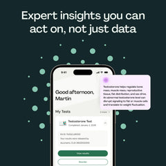 Everlywell testosterone results dashboard with clear insights