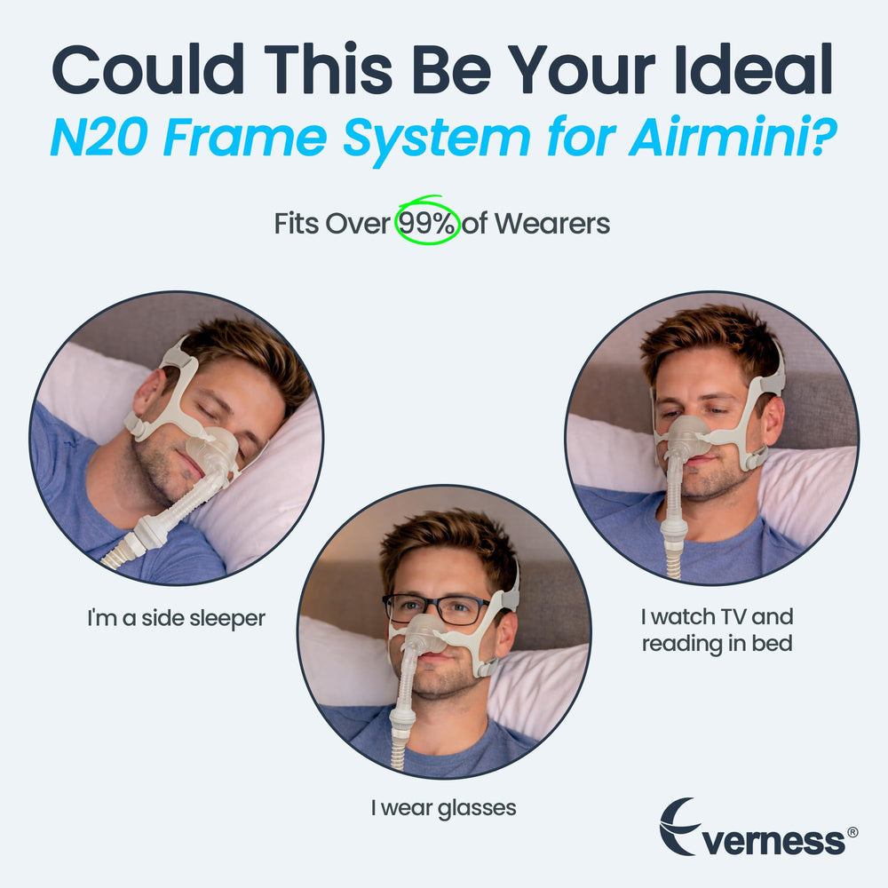 Everness airmini connector diffuser elbow reduces exhaled air noise for quieter sleep