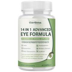 EverVision 14-in-1 eye nutrition bottle promotes daily visual comfort and clarity.