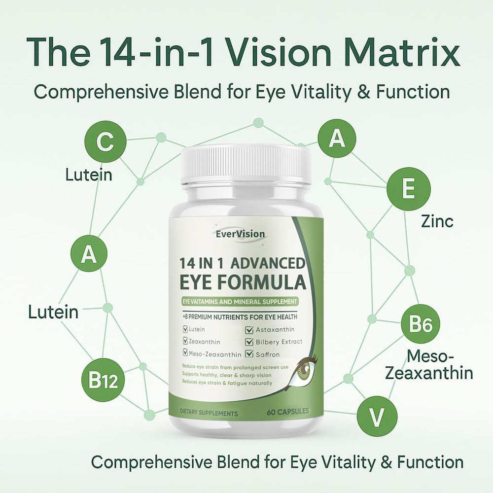 Evervision two-pack eye supplement box ready for daily use.