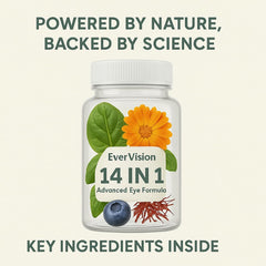 Evervision zinc and vitamin E components support antioxidant-rich vision care.