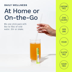 EVIDENT WELLNESS Ageless Energy orange-pomegranate label highlights refreshing flavor.