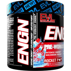 Athlete in gym preparing shake with EVL ENGN for an intense session.