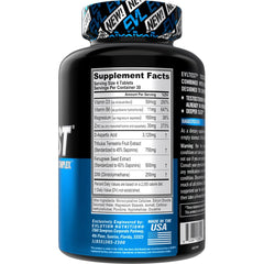 Evlution EVLTest capsules pack shows convenient daily workout support.