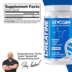Evogen creatine powder workout, supporting strength during demanding training