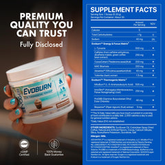 Evogen Evoburn mug with iced mocha flavor for morning focus