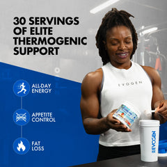 Evogen Evoburn mango in use during training emphasizing focus and energy