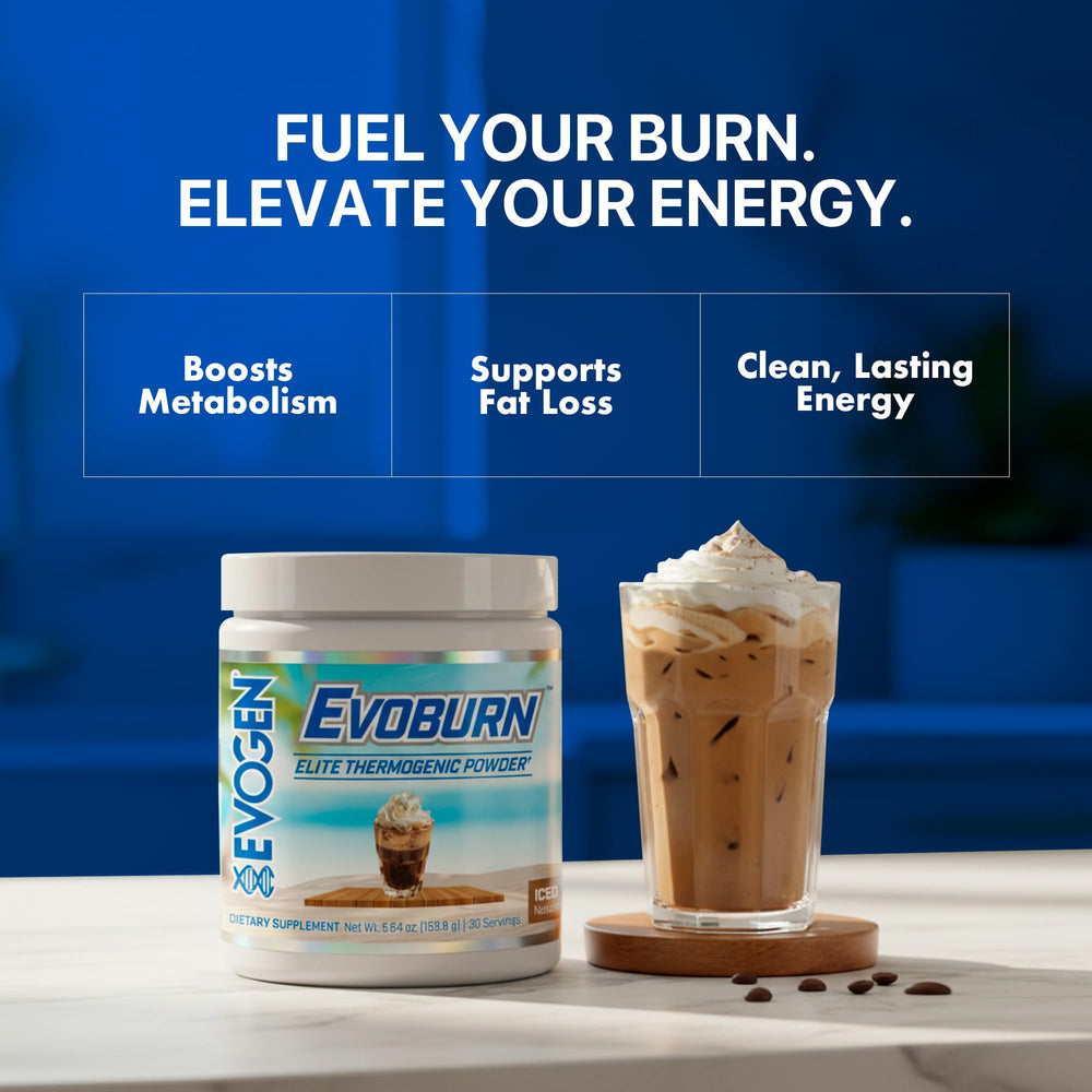 Evogen Evoburn scoop with powder visible for precise dosing