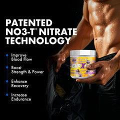 Evogen EVP Xtreme NO blackberry lemonade glass, refreshing pre-workout hydration.