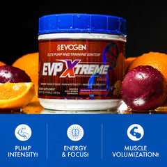 Evogen EVP Xtreme NO hydration close-up emphasizes coconut water benefits.