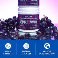 Evogen EVP Xtreme NO hydration with creatine and coconut water visual.
