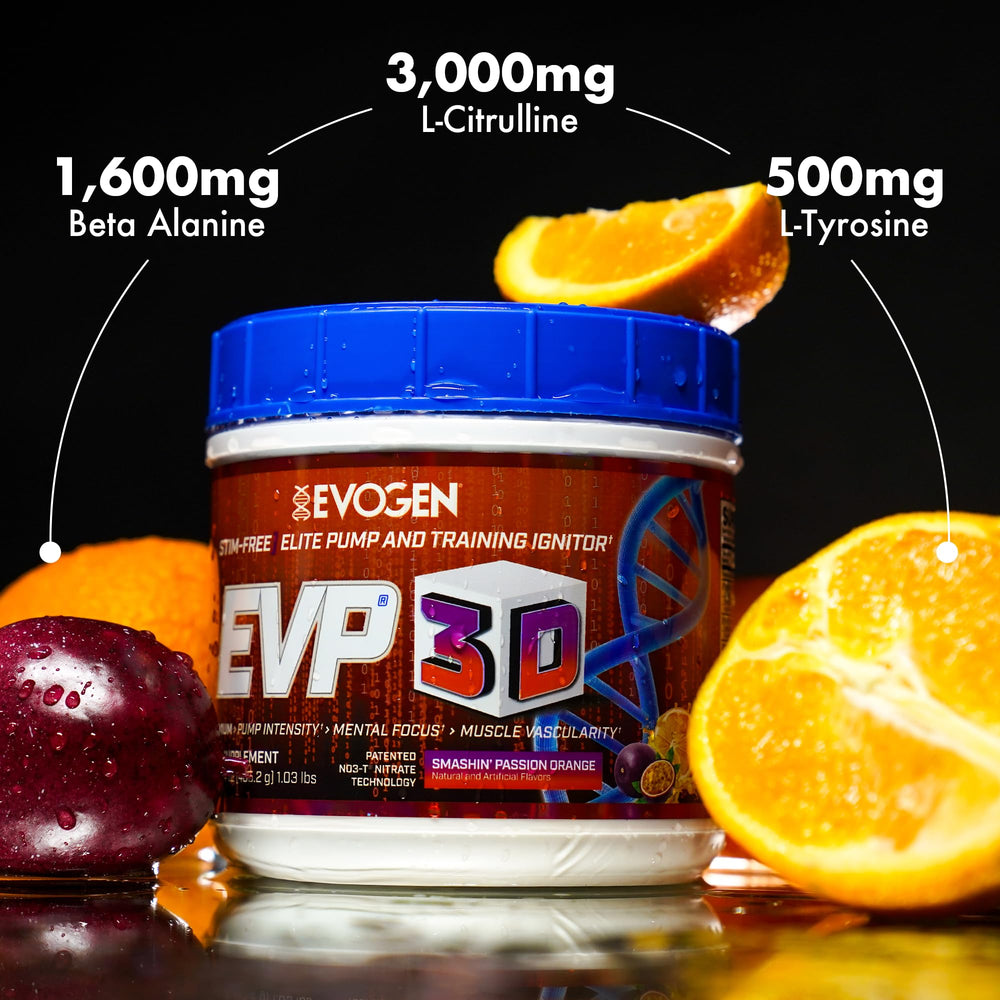 Evogen EVP3D glass with preworkout illustrates real-world mixability and aroma.