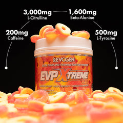 Evogen EVP Xtreme NO serving spoon and scoop ready for precise measurement.