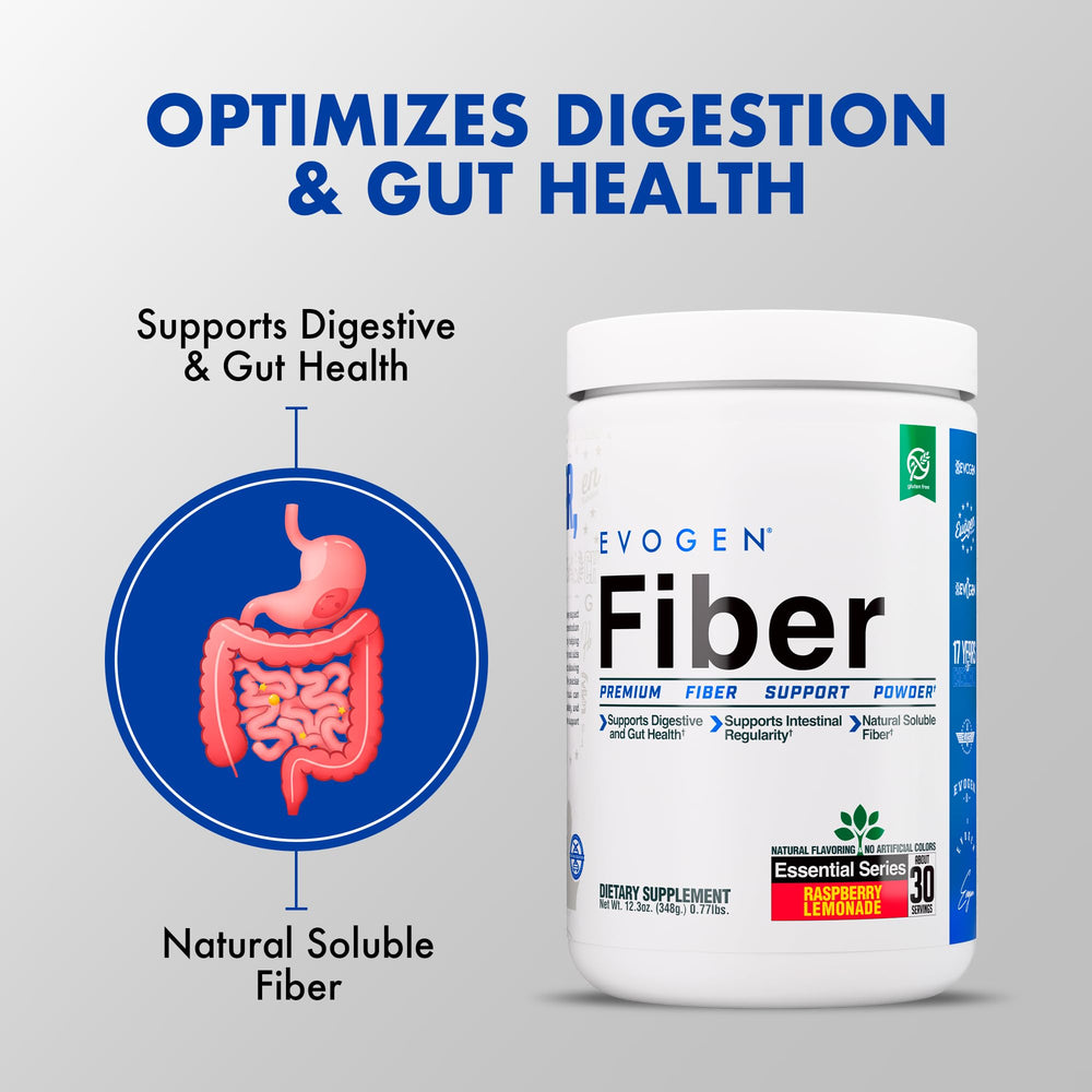 Evogen Fiber powder dissolves easily in water for quick mixing.