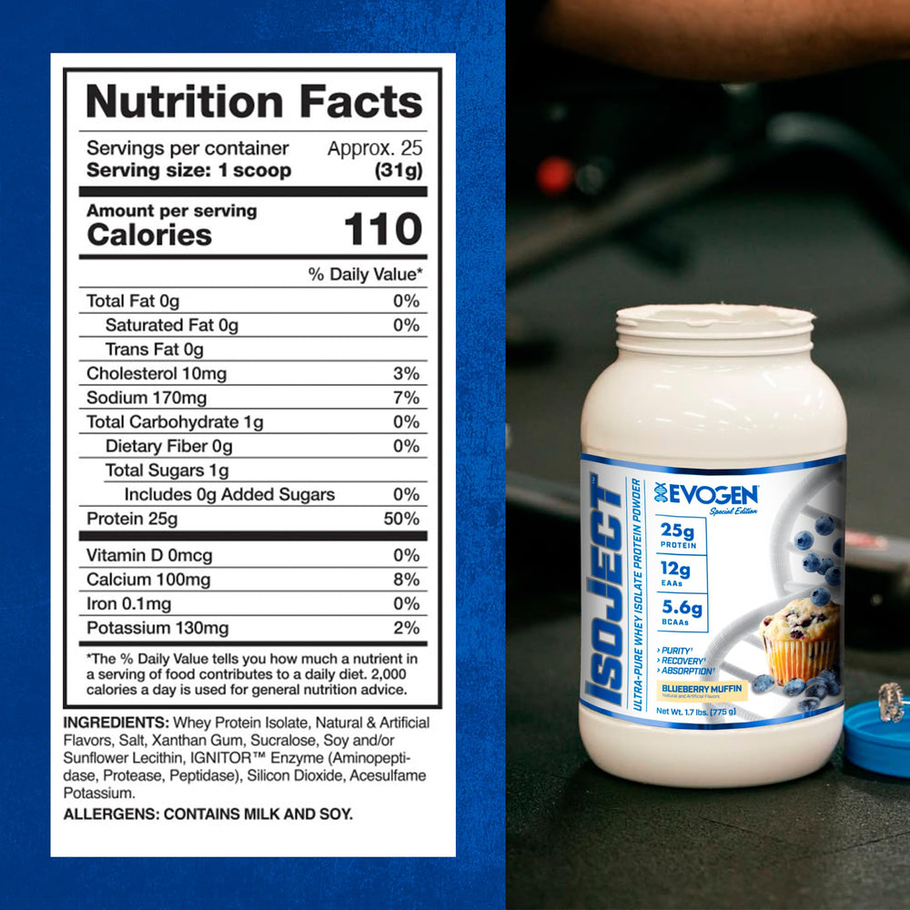 Evogen Isoject offers clean nutrition with no fillers for versatile shakes.