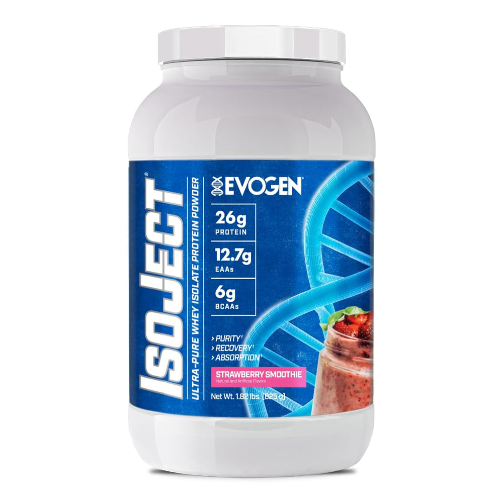 Evogen Isoject bottle pour highlights ultra-pure whey for quick post-workout recovery