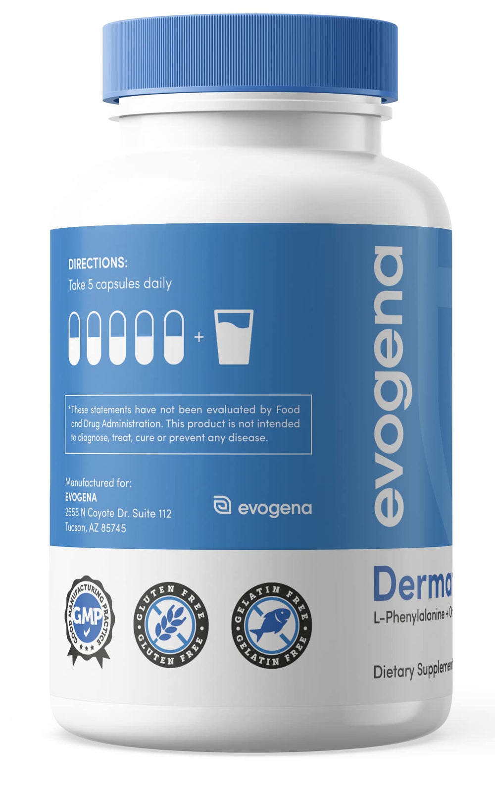 Evogena Dermatin lifestyle scene with bottle in daily skincare routine.