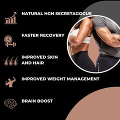 Label detail emphasizing purity and quality of the HGH booster
