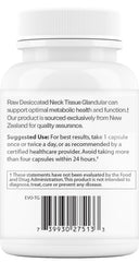 Evolved Elements Thyroid NZ origin label highlights grass-fed non-GMO sourcing