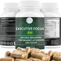 Executive Focus energy capsule conveys sustained, crash-free energy