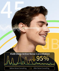 EXOVOW ear plugs sleep 45dB closeup highlights premium silicone comfort.
